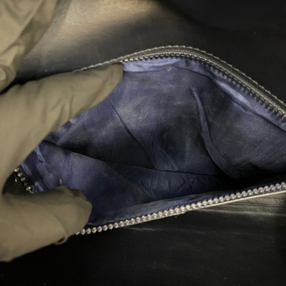 CELINE Circle Logo Metal Fittings Calf Leather Genuine 2way Shoulder Bag Poch... - Picture 10 of 10